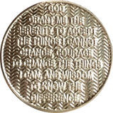 1 Year Reflex Silver Plated AA Medallion Sobriety Chip - RecoveryChip