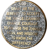 1 2 3 6 9 or 18 Month AA Medallion Reflex Silver Glitter Gold Plated Sobriety Chip