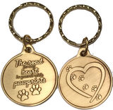The Road To My Heart Is Paved With Paw Prints Small Hearts Paw Print Keychain Dog Cat Gift - RecoveryChip
