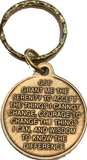 Rose One Day At A Time Bronze Sobriety Keychain AA NA - RecoveryChip