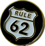 Rule 62 AA Medallion Don't Take yourself Too Damn Serious Black Sobriety Chip