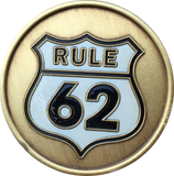 Rule 62 Color Don't Take Yourself Too Damn Serious AA Chip Sobriety Medallion RecoveryChip Design