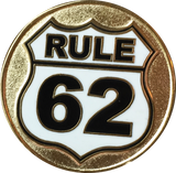 Gold Plated Rule 62 Color Don't Take Yourself Too Damn Serious AA Chip Sobriety Medallion - RecoveryChip