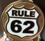 Gold Plated Rule 62 Color Don't Take Yourself Too Damn Serious AA Chip Sobriety Medallion - RecoveryChip