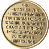 Pink Lotus Flower One Day At A Time Medallion With Serenity Prayer - RecoveryChip