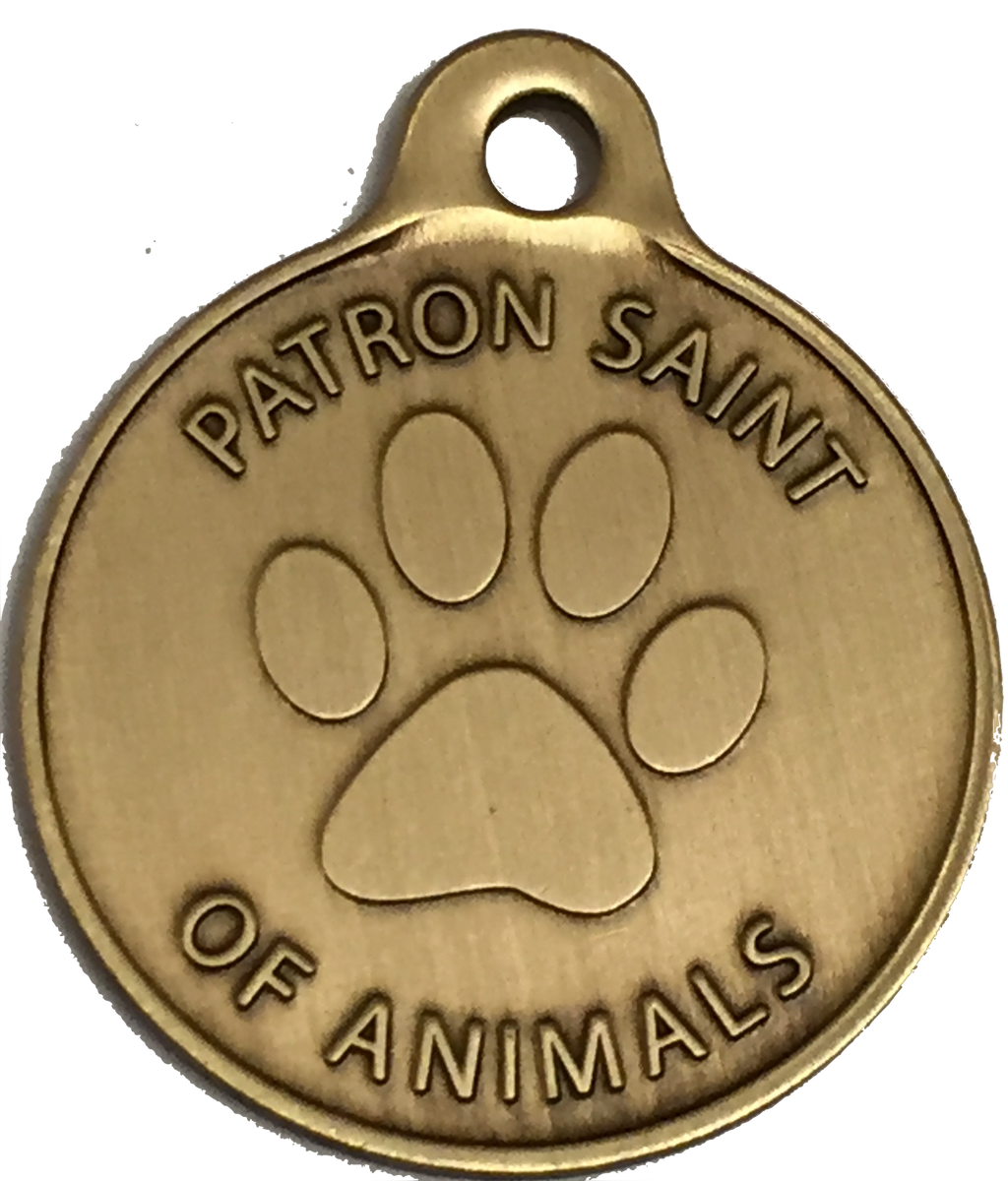 Saint Francis of Assisi Protect My Pet Patron Saint Of Pets Dog Tag RecoveryChip