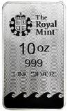 Milk Spotted 10 oz British Royal Mint .999 Fine Silver Britannia Bar (New)