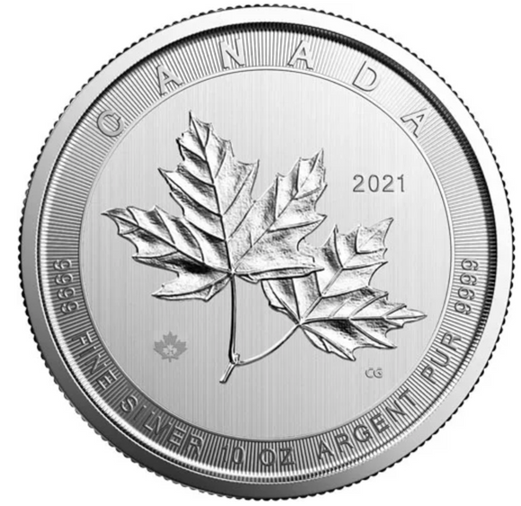 2021 10 oz Canadian Silver Magnificent Maple Leaf Coin (BU)