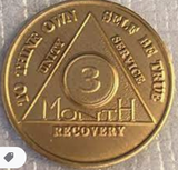 AA Month Medallion Bronze Sobriety Chip Coin 1 2 3 4 5 6 7 8 9 10 11 18