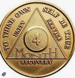 AA Month Medallion Bronze Sobriety Chip Coin 1 2 3 4 5 6 7 8 9 10 11 18