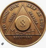 AA Month Medallion Bronze Sobriety Chip Coin 1 2 3 4 5 6 7 8 9 10 11 18