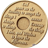 1 Year AA Medallion 3 Pack Bronze Sobriety Chips