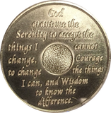 Purple Silver Plated 1 2 3 4 5 6 7 8 9 10 11 18 Month AA Medallion Sobriety Chip - RecoveryChip