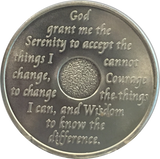24 Hours .999 Fine Silver AA Alcoholics Anonymous Medallion - RecoveryChip