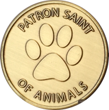 Saint Francis of Assisi Protect My Pet Patron St Of Pets Paw Print Medallion Coin Dog Cat - RecoveryChip