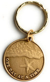 Starfish Beach One Day At A Time Keychain With Serenity Prayer