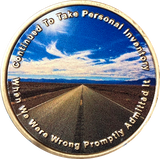 Step 10 Color Personal Inventory Daily Reprieve AA Sobriety Medallion Chip - RecoveryChip