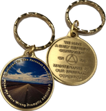 Step 10 Color Personal Inventory Road AA Daily Reprieve Keychain - RecoveryChip