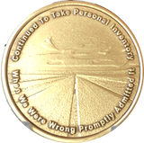 Step 10 Personal Inventory Daily Reprieve AA Sobriety Medallion Chip - RecoveryChip