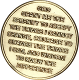 Green Dragonfly One Day At A Time Medallion With Serenity Prayer