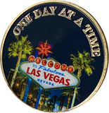 Las Vegas Sign Palm Tree One Day at A Time Medallion Serenity Prayer Chip…