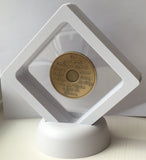 White Diamond AA Medallion Display Sobriety Chip Challenge Coin Holder Stand - RecoveryChip