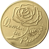 Women In Recovery Rose Serenity Prayer Bronze Medallion Sobriety Chip - RecoveryChip