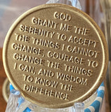 100 Butterfly Medallion Serenity Prayer Bronze Coin Bulk Pack