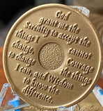 1 Month AA Medallion 5 Pack of Bronze 30 Day Sobriety Chips