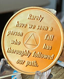 AA Founders Month Medallion Ocean Breeze Blue Gold Sobriety Chip