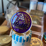 11 Year Purple AA Medallion Transition Crystal Sobriety Chip