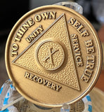10 Year AA Medallion Bronze Sobriety Chip