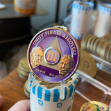 3 Year AA Founders Medallion Purple Nickel Sobriety Chip