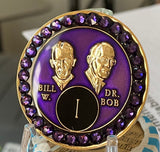AA Founders Purple Tri-Plate Crystal Velvet Swarovski Crystals Year 1 - 50