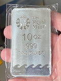 Milk Spotted 10 oz British Royal Mint .999 Fine Silver Britannia Bar (New)