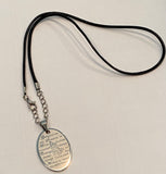 Praying Hands Serenity Prayer Pendant Necklace Silver Color
