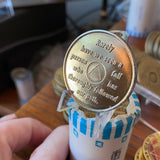 3 Year AA Founders Medallion Purple Nickel Sobriety Chip