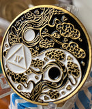 1 - 30 Year AA Medallion Sakura Tree Cherry Blossom Ying Yang Serenity Prayer Medallion