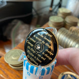 30 Year AA Medallion Black Diamond Like Clear Crystal Sobriety Chip