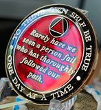 8 Year AA Founders Medallion Blue Tri-Plate Sobriety Chip