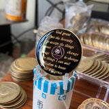 40 Year AA Medallion Purple Rainbow Crystal Sobriety Chip