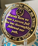 AA Founders Purple Tri-Plate Crystal Velvet Swarovski Crystals Year 1 - 50