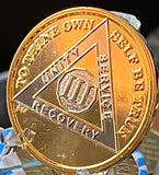 3 Year AA Medallion Bi-Plate Gold and Nickel Plated Sobriety Chip