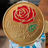 Women In Recovery Rose Serenity Prayer Medallion Chip Coin AA NA Color
