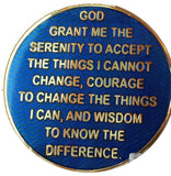 100 Days AA Medallion Reflex Blue Gold Plated