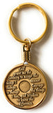 1 Year AA Medallion In Gold Plated Recovery Mint Keychain Holder