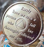 9 Year AA Founders Medallion Purple Nickel Plated Sobriety Chip