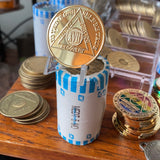 17 Year AA Medallion 22k Gold Plated Sobriety Chip