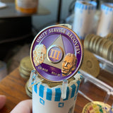 3 Year AA Founders Medallion Purple Nickel Sobriety Chip