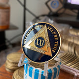 21 Year AA Medallion Midnight Blue